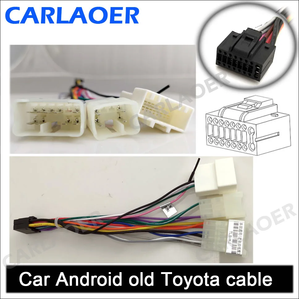 2 din car Android radio cable for Suzuki Buick Volkswagen ISO Hyundai Kia Honda Toyota Nissan Mitsubish i Ford CRV FIT Outlande