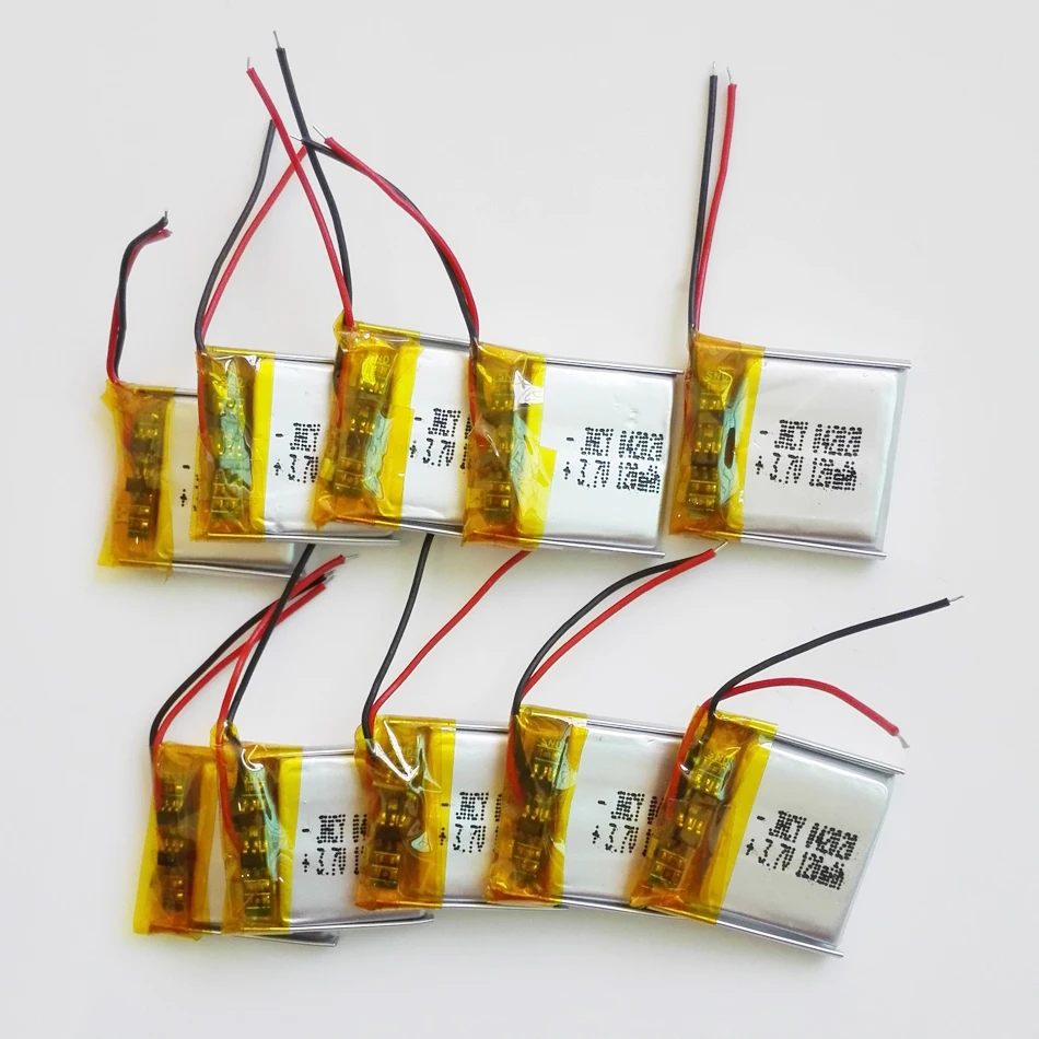 10 шт., литий-ионные аккумуляторы 402020 120 мАч 3,7 в