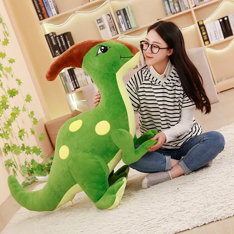 1pc 55-95cm Cute Dinosaur Plush Toys for Children Stuffed Animal Parasaurolophus Doll Cartoon Cute Dolls for Kids Birthday Gift