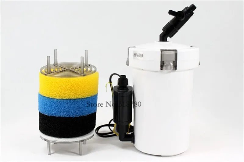 SUNSUN HW-602B 603B Aquarium External Canister Filter Super Quiet External Filter System With Pump Accessories AC220-240V