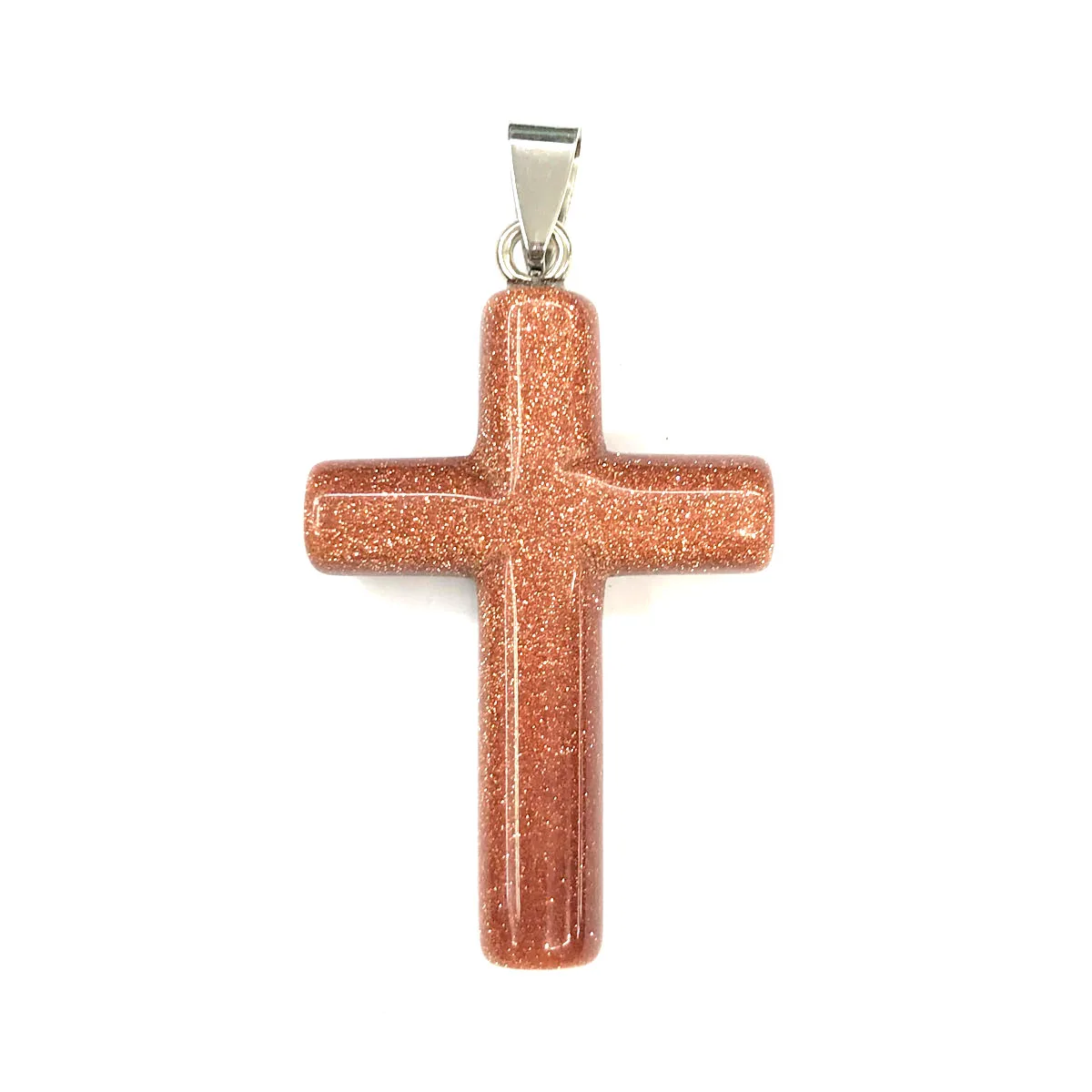 Natural Stone Pendants Cross Shape Crystal Agates Necklace Pendant for Jewelry Making Good Quality Size 28mmx44mm