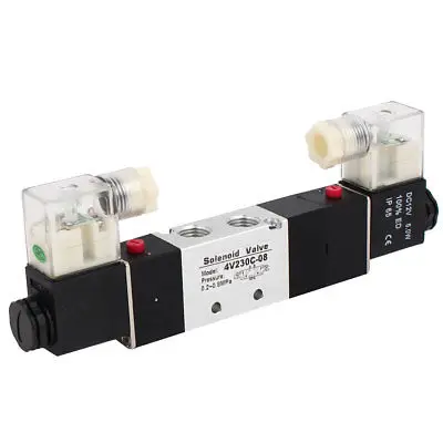

DC 12V 3 Position 5 Way Neutral Electric Solenoid Air Control Valve 4V230C-08