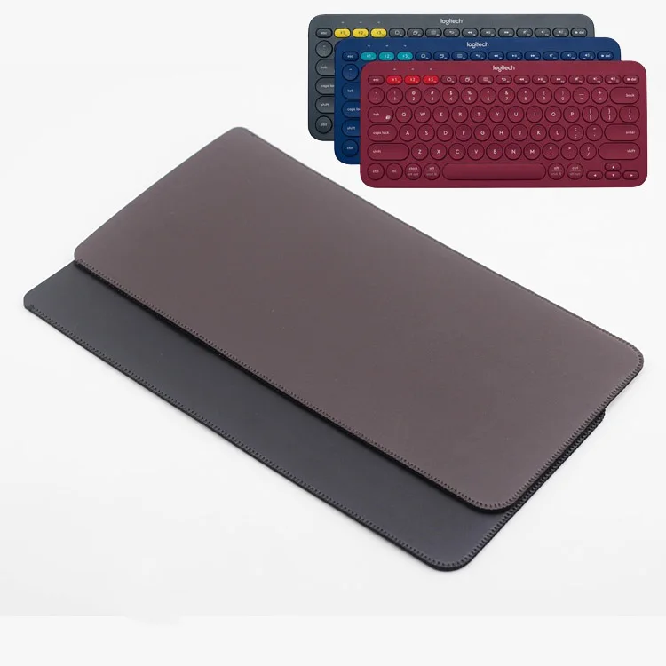 

K380 k480 Universal Fillet holster Phone Straight leather case retro simple style For K380 k480 Bluetooth keyboard pouch case