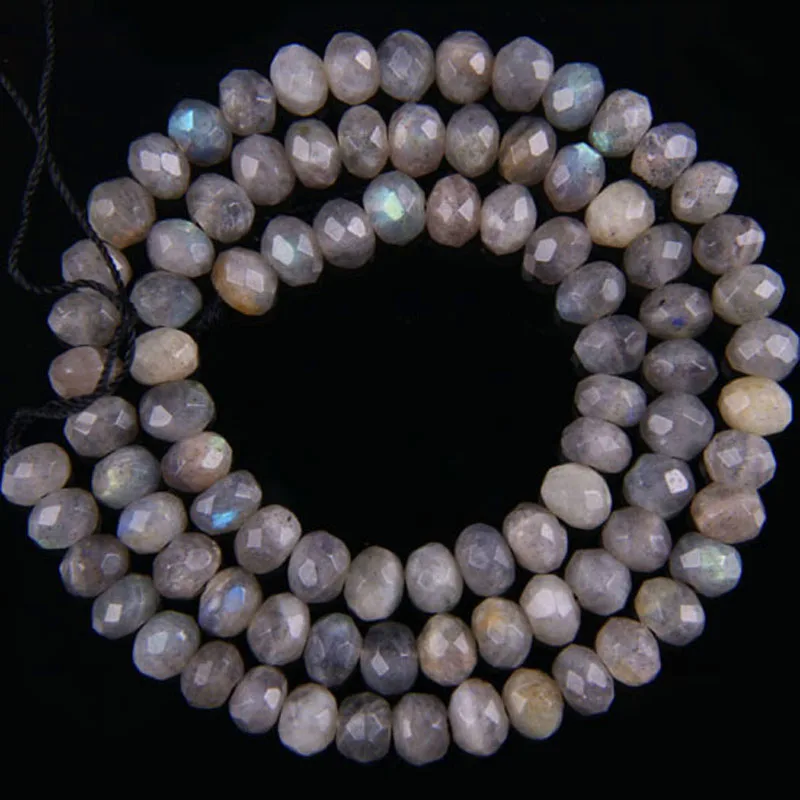 6x4MM Natural Labradorite Faceted Loose Beads Strand 16 Inch Jewelry Making  A212