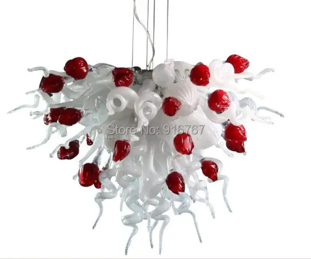 Promotion Mouth Blown Murano Art Rose Craft Hand Blown Glass Chandeliers