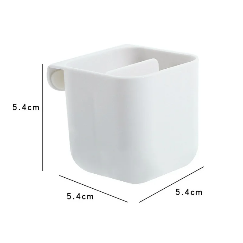 Stationery Pen Holder Makeup Storage Stick On Desktop Plastic Office Pencil Box Desk Organizer Brush Pot