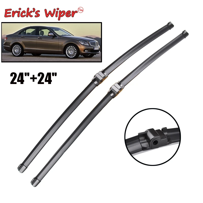 Erick\'s Wiper LHD Front Wiper Blades For Mercedes Benz C Class W204 2009 - 2012 Windshield Windscreen Window Brushes 24\