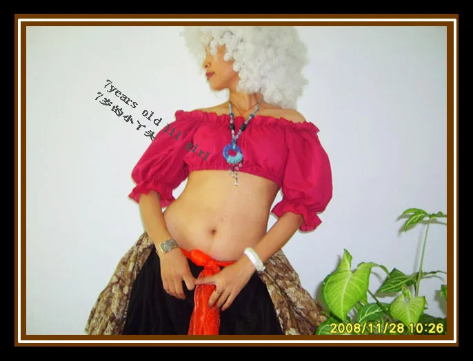 ATS BELLY DANCE Renaissance Pirate Wench Gypsy Fairy Costume Peasant Crop Top Tribal Choli T06-T10