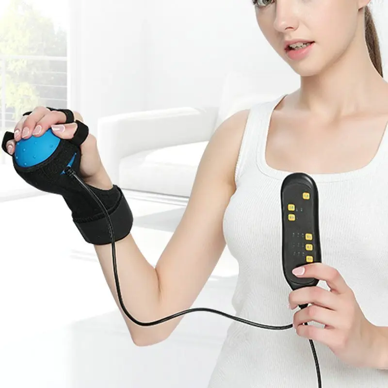 Finger Rehabilitation Equipment Training Electric Hot Massage Practice Ball Fingers Flexion Fingerboard Massager Hand Care Tool