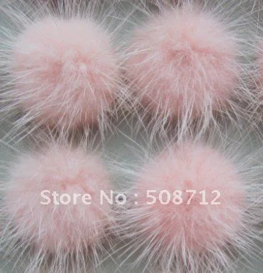 

Free shipping!!!! mink fur ball embellishment sew trim for DIY craft hair accessory 30mm light pink