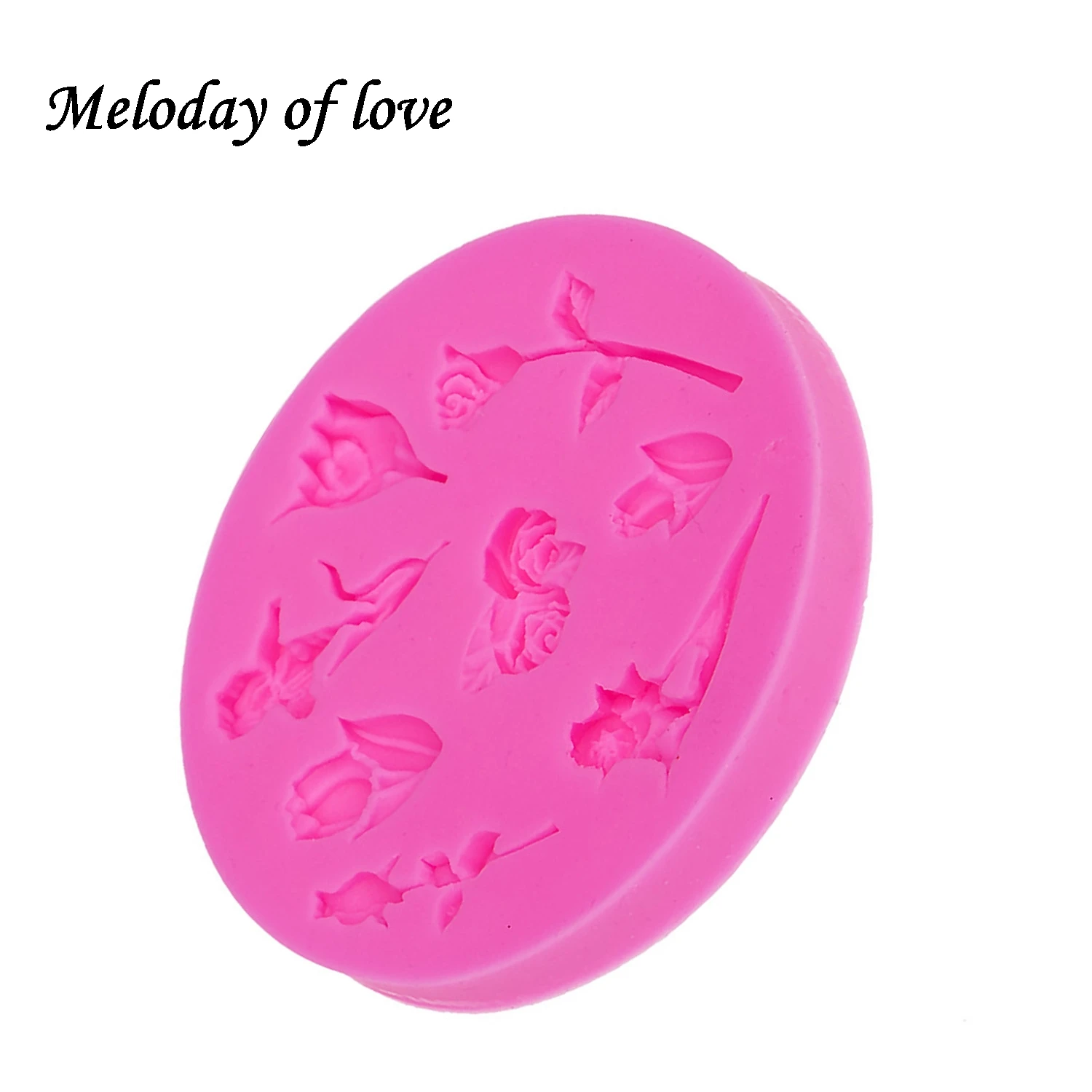 Roses flowers chocolate wedding cake decorating tools silicone mold dessert decorators moulds T0002