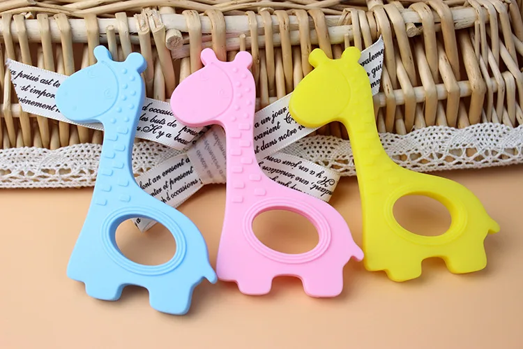 

Прорезыватель для зубов детский, мягкий, силиконовый, в форме жирафа