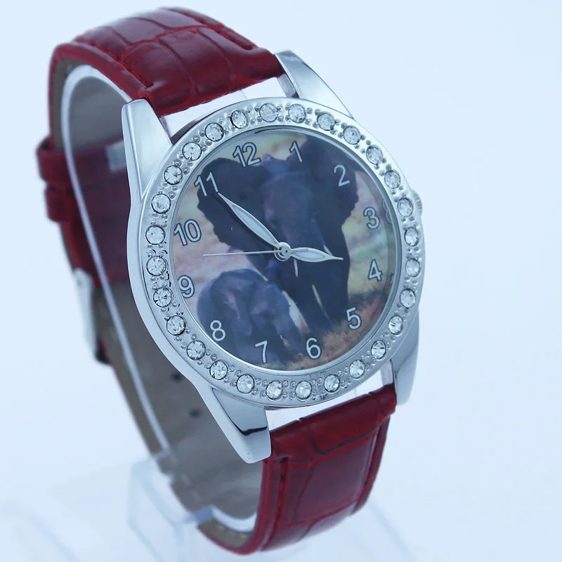 Популярные часы с животными Elephant Desig, простые женские наручные часы, разноцветные ремешки, L13 студенческие часы, часы для мальчиков и девочек