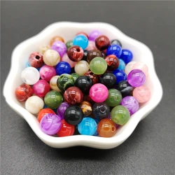 6 8 10 mm Color Mixing Imitation Natural Stone Round Acrylic Beads Clouds Effect For Jewelry Makeing Bracelet necklace DIY