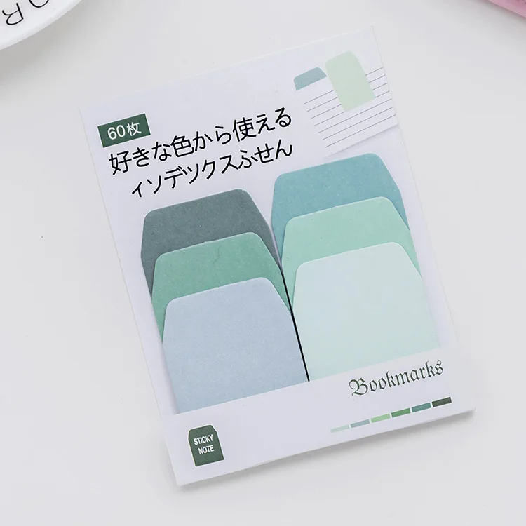 Gradient Color 60 Sheets Writeable Index Note Paper Sticky Notes Stationery Office Accessory School Supplies stationery office