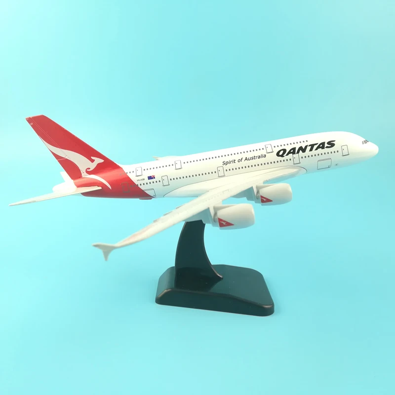 JASON TUTU 20cm Plane Model Airplane Model Qantas Airbus A380 Aircraft Model 1:200 Diecast Metal Airplanes Plane Toy Gift