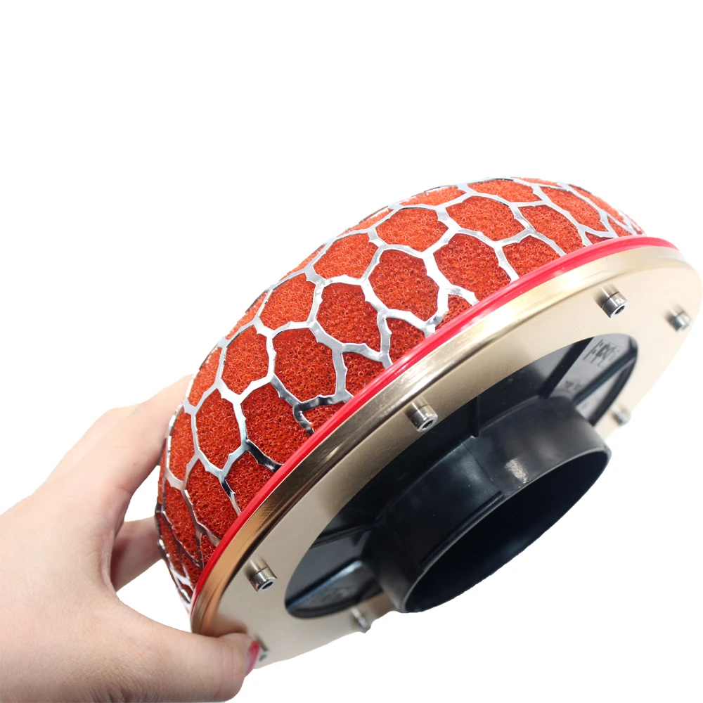 Universal Auto 80mm Round Mushroom Super Power Car Air Filter Cleaner Intake Flow Air Filter Caliber 195 mm 3 layers of sponge
