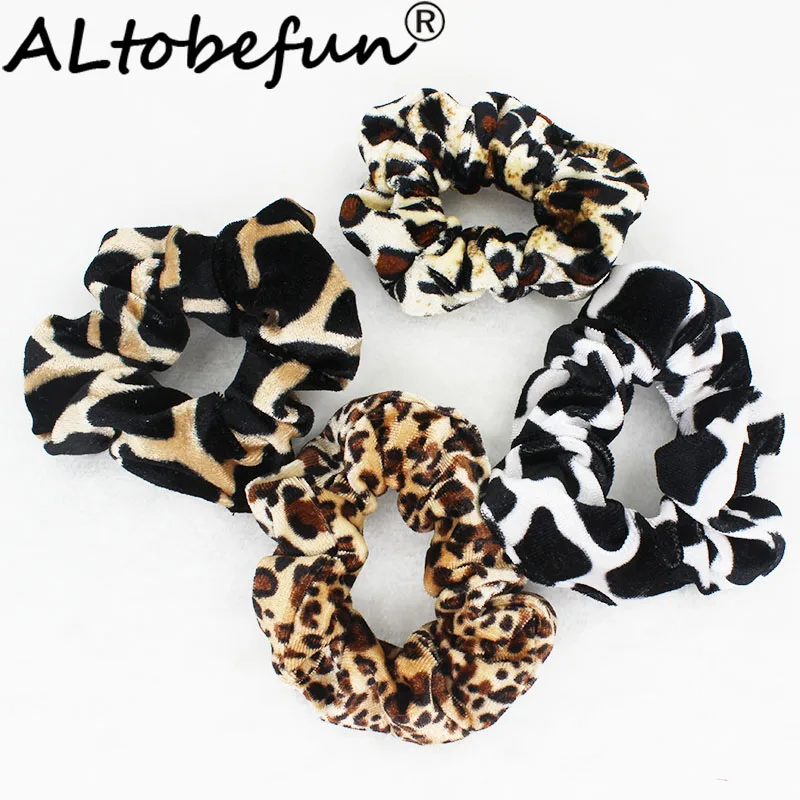 Leopard Women Hair Accesorios Ladies Hair Tie Striped Lady Scrunchies Ponytail Hair Female Girl Holder Rope Hair Accessories