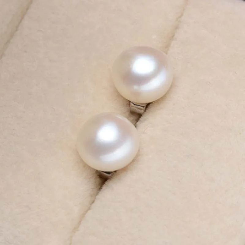 Pearl Stud Earrings Push Back Natural Freshwater Pearl Earrings Fashion Jewelry Stud Earrings for Women