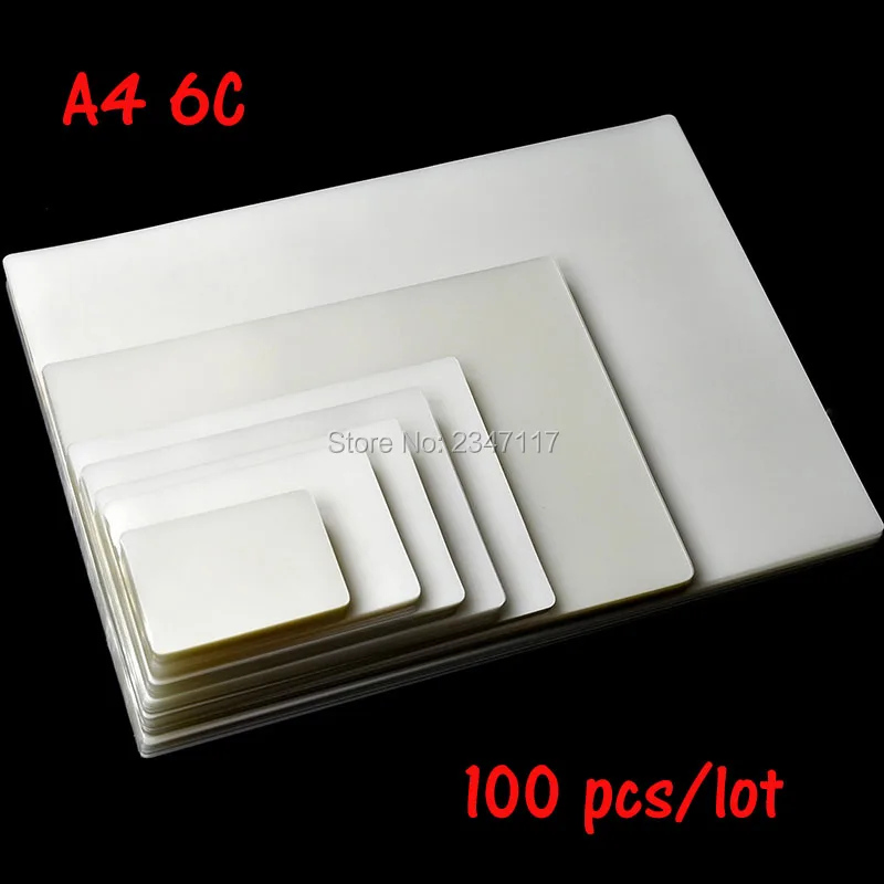 

Laminating Film 6C Apply to Photo Paper Size A4 100 Pieces/Lot 220mmx306mm for One Sheet