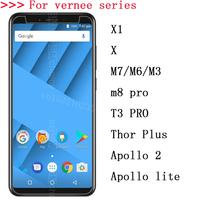 Tempered Glass for Vernee Apollo 2 lite m3 m6 m7 2018/2019 m8 T3 pro X1 X Thor Plus Explosion-proof Protective Film Screen