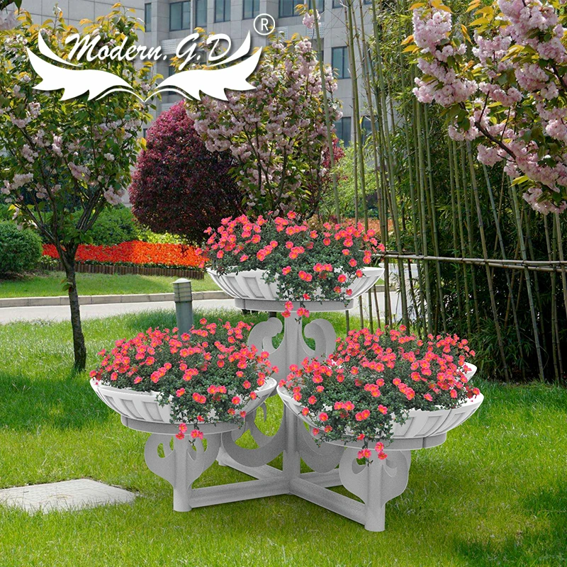 

western building decoration new design landscaped garden plastic large plant pot