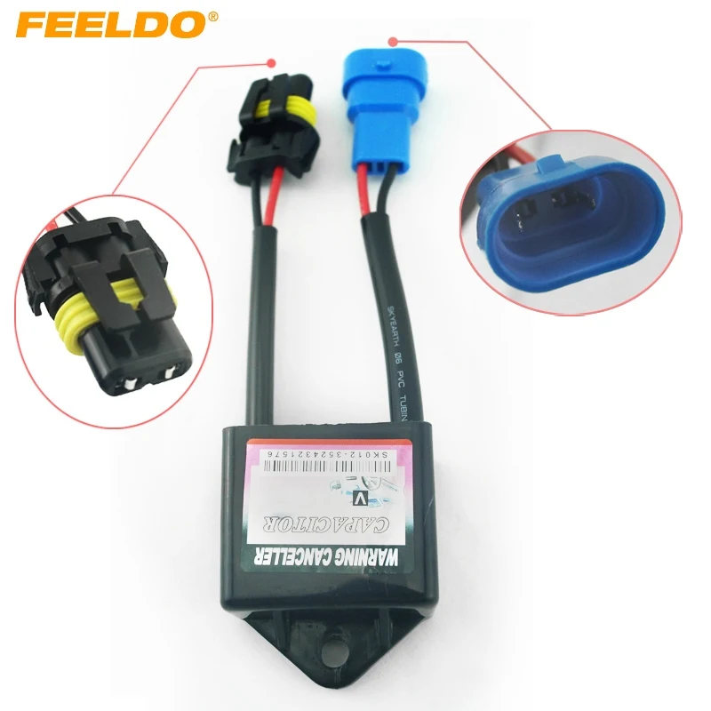 FEELDO Car Xenon HID Kit Anti-flicker Error Warning Canceller H1 H3 H4 H7 Capacitors Computer Decoder for C6 VW #CA4209