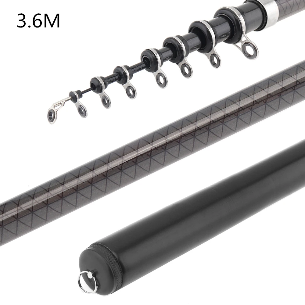 2.7m/3.6m/4.5m/5.4m High Quality Durable Telescopic Rock Carp Fishing Rod 5/7/8/10 Sections Carbon Fiber Surf Spinning Pole