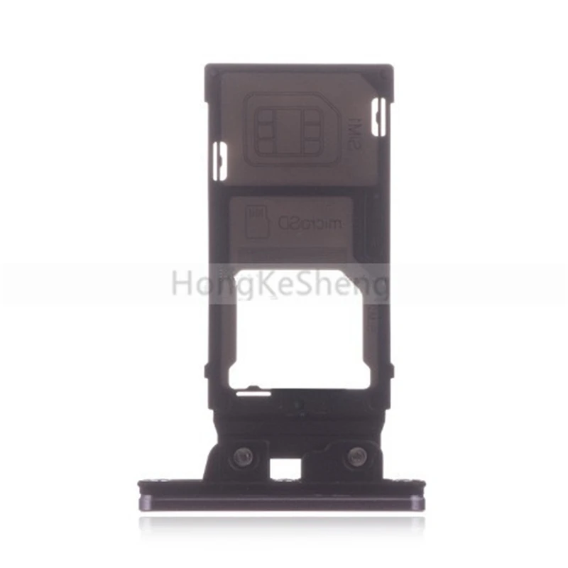 OEM Dual SIM Card Tray + SIM Card Cover Flap+SD Card Tray Replacement for Sony Xperia XZ2 H8216 H8296