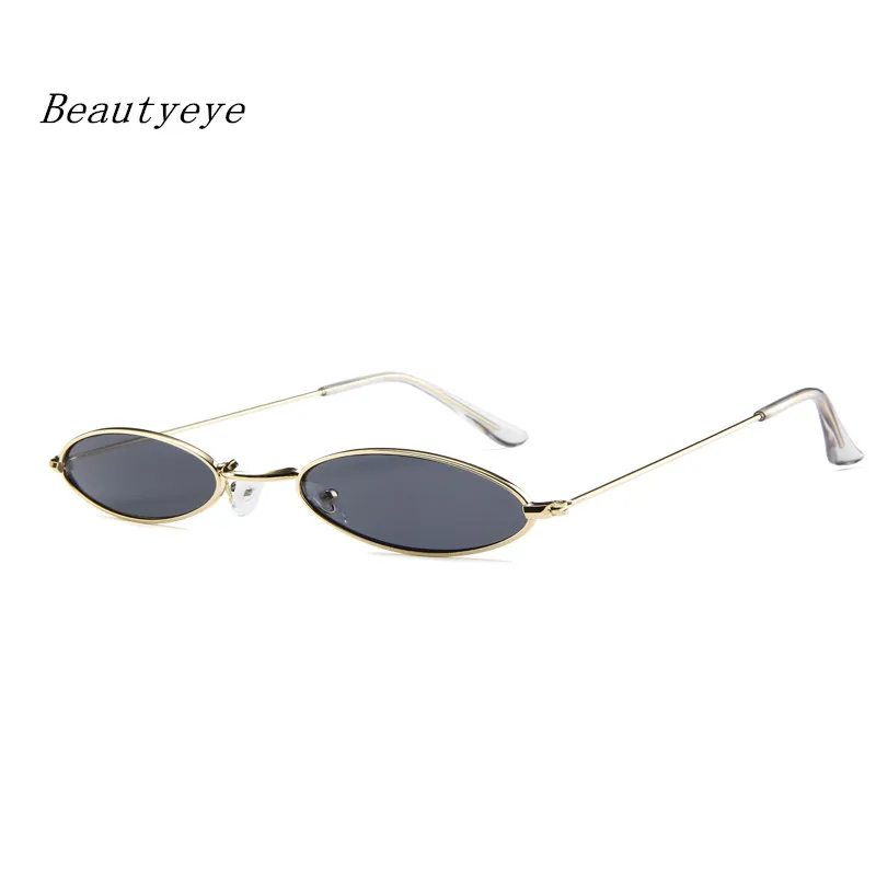 

Beautyey 2022 small oval sunglasses for men and women male retro metal frame yellow red vintage small round sun glasses for