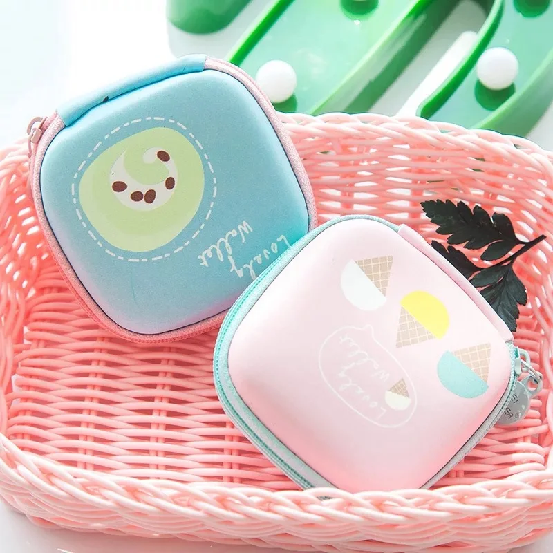 Cute Data Cable Headphone Storage Box Soft Headset Earbuds Storage Bag Cute Coin Purse Home Gift Travel Must-have Organizer