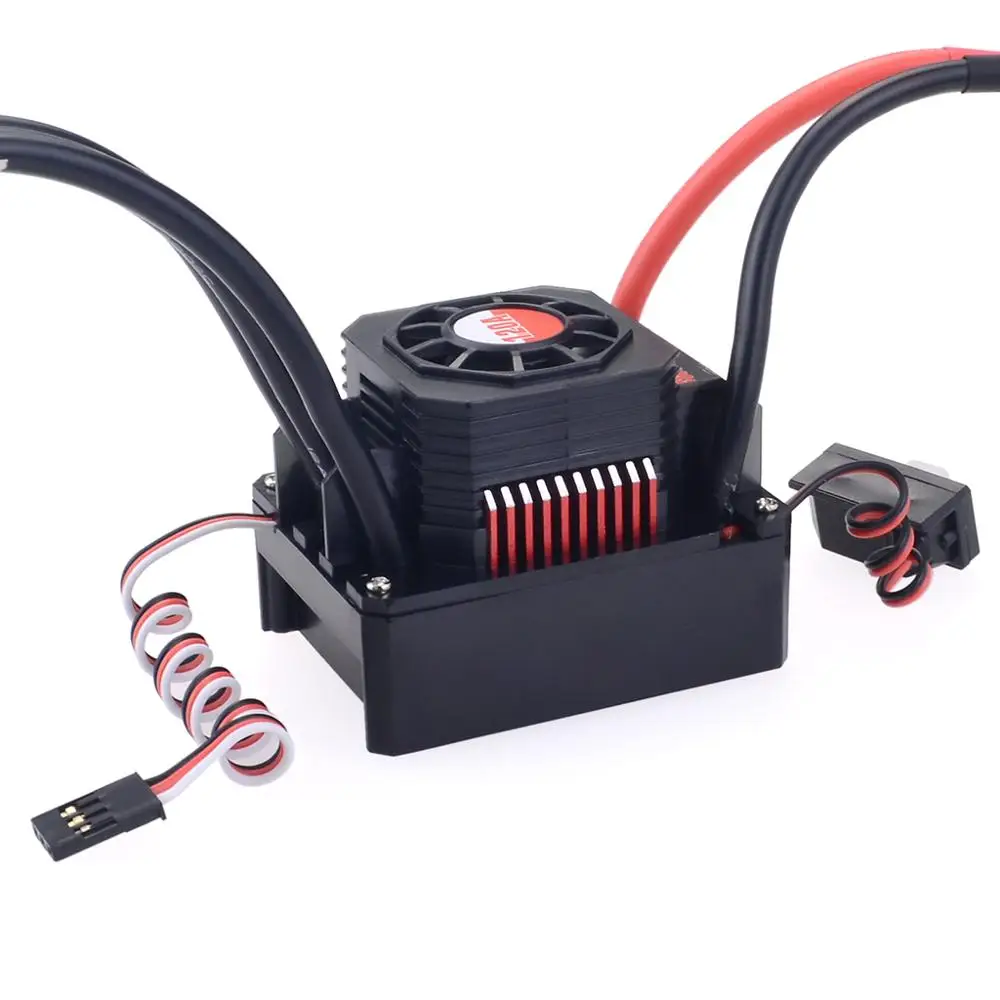 RC 3670 2650kv Sensorless Brushless Motor W/ Brushless ESC 120A + Heatsink Cover + S1500M 15KG Servo Waterproof For 1/10 RC Car