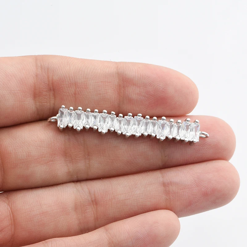 Cubic Zirconia Crystal Connectors Accessories for Bracelets Necklace Earrings Jewelry Making DIY Handmade Woman Jewelry Findings