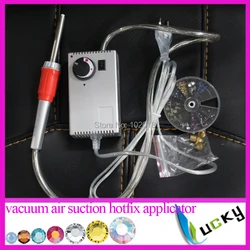 Past CE 1pcs Air suction pick-up&Hotfix Applicator Vacuum hot fix wand Gun for iron on Rhinestones crystals tools+plug matches