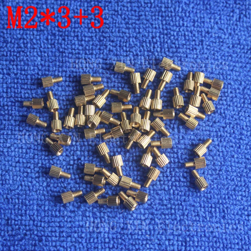 M2*3+3 10Pcs brass Standoff 3mm Spacer Standard Male-Female brass standoffs Metric Thread Column High Quality 10 piece sale