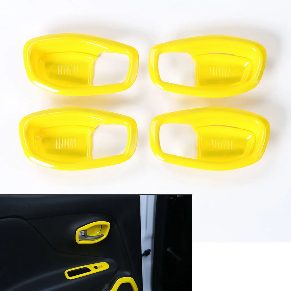 

8pcs/set ABS Matt Interior Door Handle Bowl Cover Trim Moulding Decoration Fits For Jeep Renegade 2015 2016 Car Covers