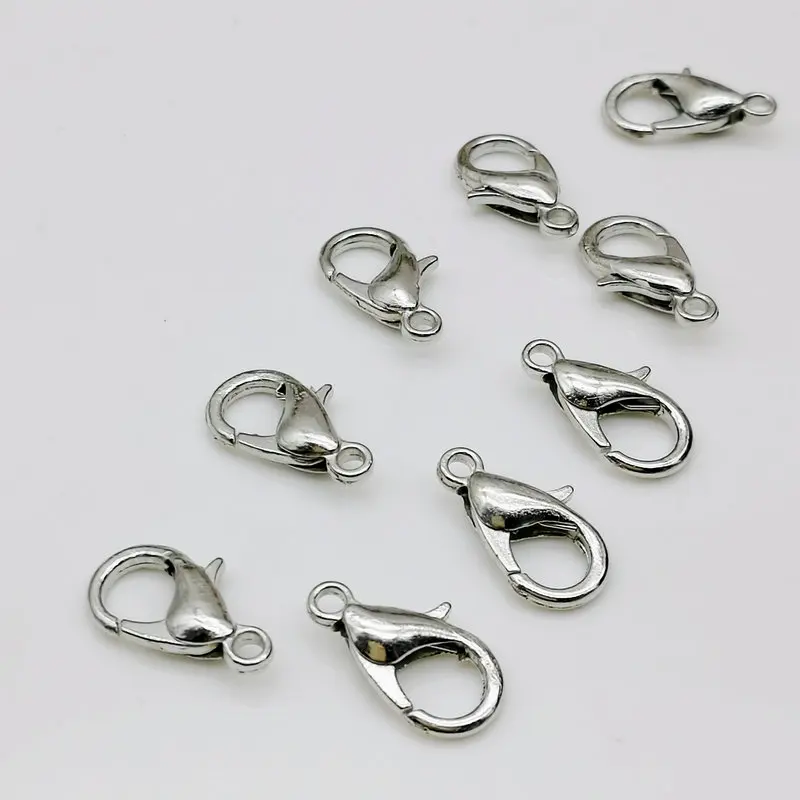 

1000 PCS Silver Lobster Clasp Buckle Bracelet Necklace DIY Manual Connection 12mm