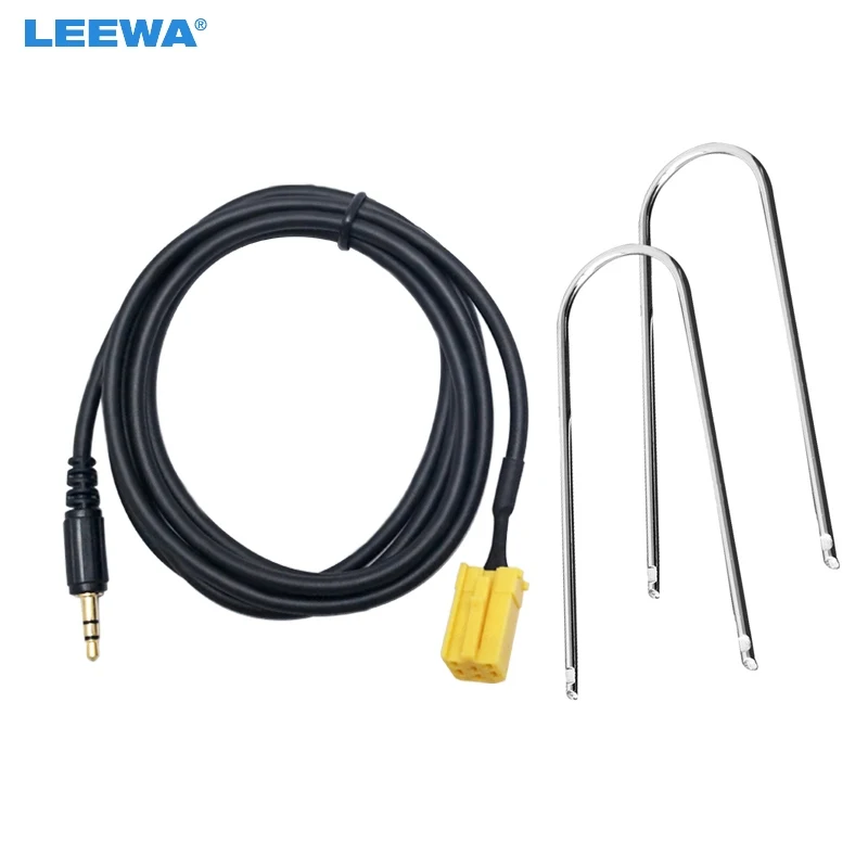 

LEEWA 10set Car Stereo Aux input Cable Adaptor 3.5MM Audio Player For Fiat Grande Punto Alfa 159 #CA4433