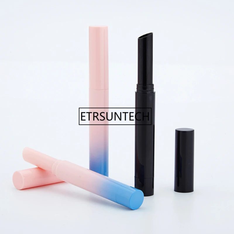 Gradient Empty Lipstick Tube Black Elegant Lip Balm Subpackage DIY Lipstick Oblique Edge Container 8.1MM F1327