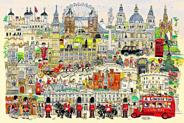 

Freehand London The wooden puzzle 1000 pieces ersion paper jigsaw puzzle white card adult children's educational toys