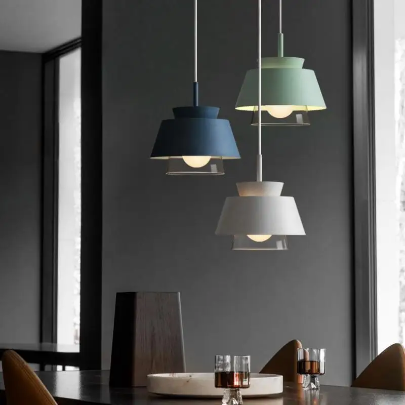 

Nordic Restaurant Lamps Lanterns Modern Originality Cafe Bar Fashionable Clothing Shop Iron Art Glass Pendant Light