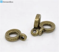 Doreen Box Lovely 100 Bronze Tone Bail Beads 11x8mm (B12805)
