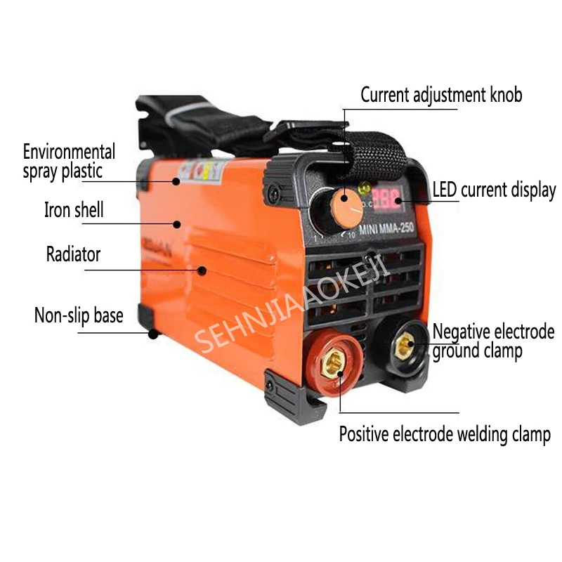 3800 W เครื่องใช้ไฟฟ้าในครัวเรือนทองแดง core mini inverter คู่มือเครื่องเชื่อมป้องกันการโอเวอร์โหลด 3.2 มม. ยาว AC220V
