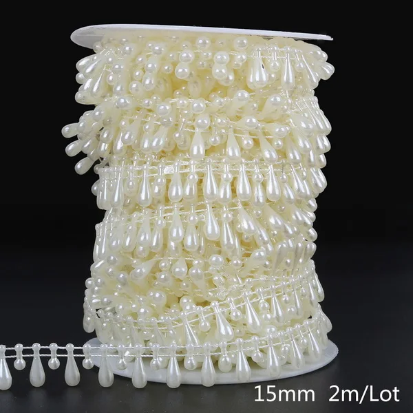 ABS Nachahmung Elfenbein Perle Perle Kette Linie Schnur Gewinde Trim für DIY Hochzeit Party Dekoration & Schmuck Erkenntnisse Handwerk Zubehör