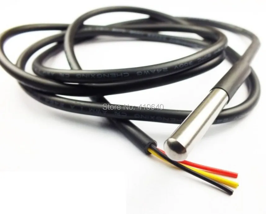 Waterdicht DS18B20 TEMPERATUURSENSOR Sensor Rvs Shell 6*50mm Kabel Lengte 1 M