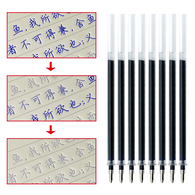 New 20pcs/set refills + 2 Gel Pen Set Calligraphy refill for copybook groove automatically disappear special pen