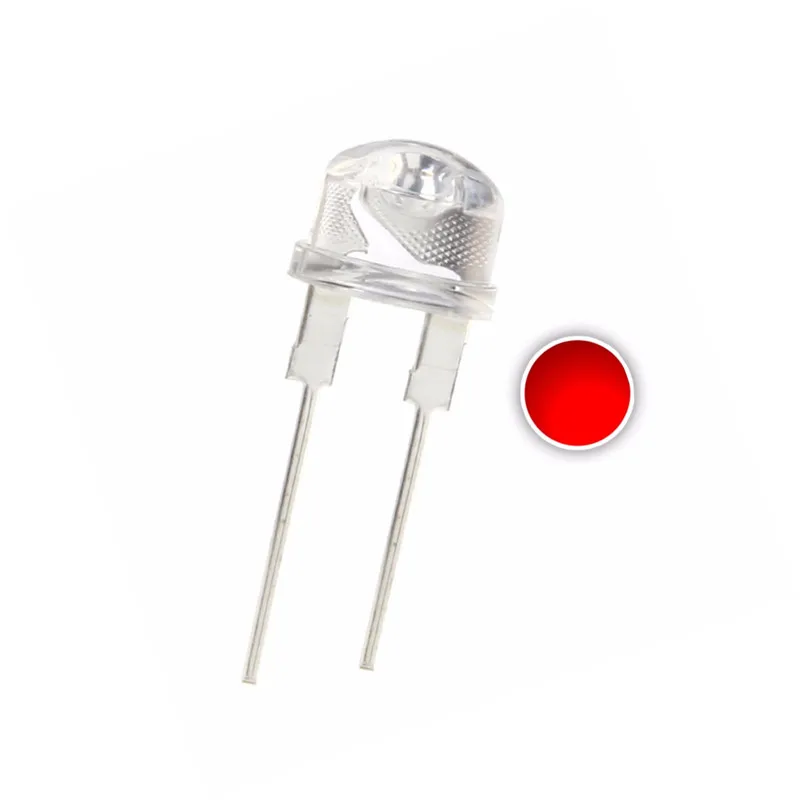 20PCS, 8MM 0.5W DIP LED, Straw Hat, 2V, 60mA 120mA  F8 RED YELLOW GREEN BLUE WARM WHITE PINK PURPLE ORANGE KITS