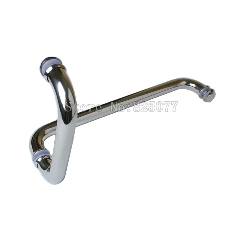 

Free Shipping Brushed/Mirror/Brushed+Mirror frameless shower door handle L shape 304 stainless steel L handle length 450mm HM150