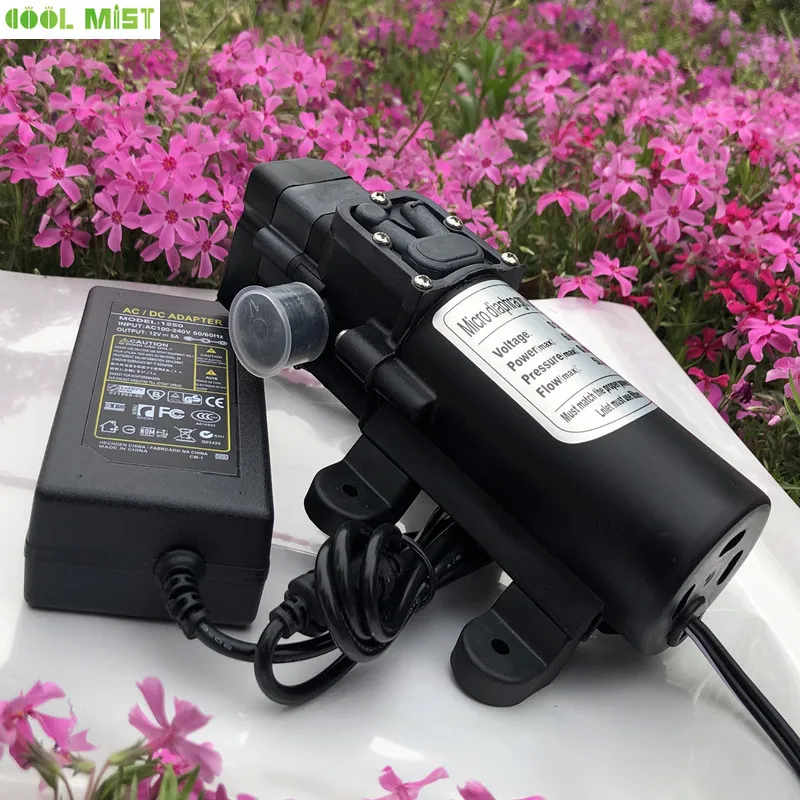 

S235 Self-priming DC water pump 12V 60W 5L/min Mini Pump motor with adapter for garden mist cooling system