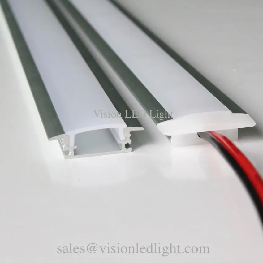 60m (30pcs) a lot, 2m per pcs,  led strip aluminum profile extrusion slim AP2507-B-2m with milky diffuse or clear cover